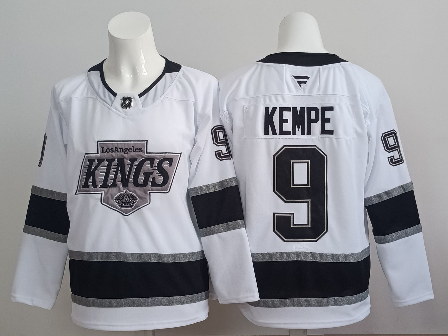 Men 2025 Los Angeles Kings #9 Kempe White Throwback NHL Jersey style 01